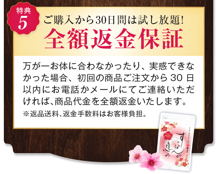 全額返金保証