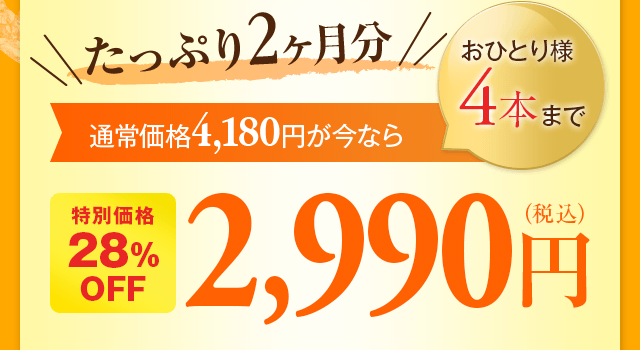 通常価格4,104円が定期便なら