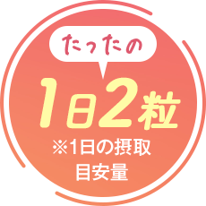 たったの1日2粒