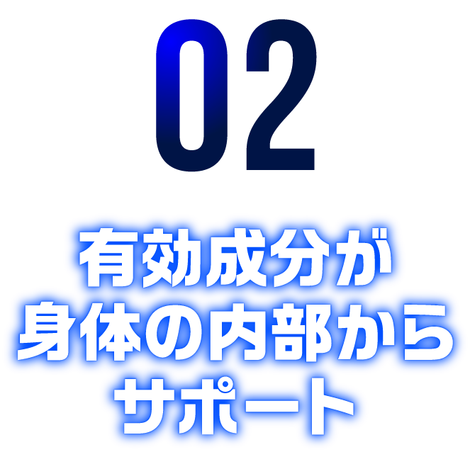 有効成分が身体の内部からサポート