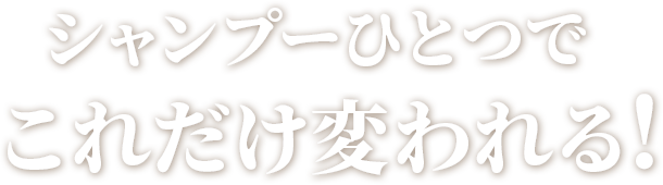 シャンプーひとつでこれだけ変われる！