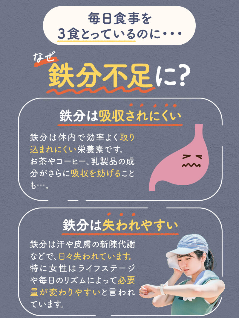 なぜ鉄分不足に