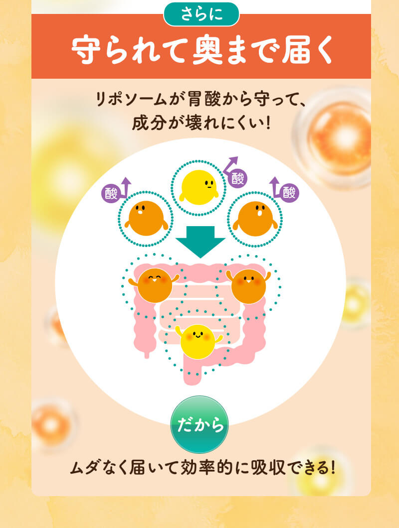 守られて奥まで届く