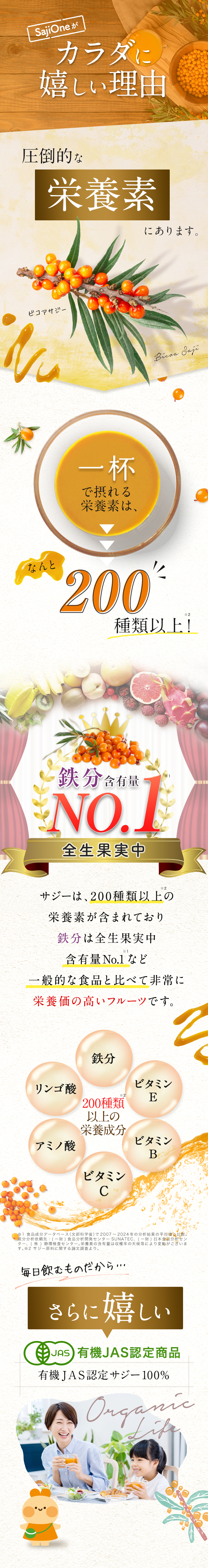 サジーワンがカラダに嬉しい理由鉄分含有量No1