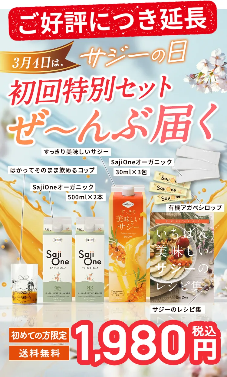 SajiOne初回特別セットがぜ~んぶ届く!