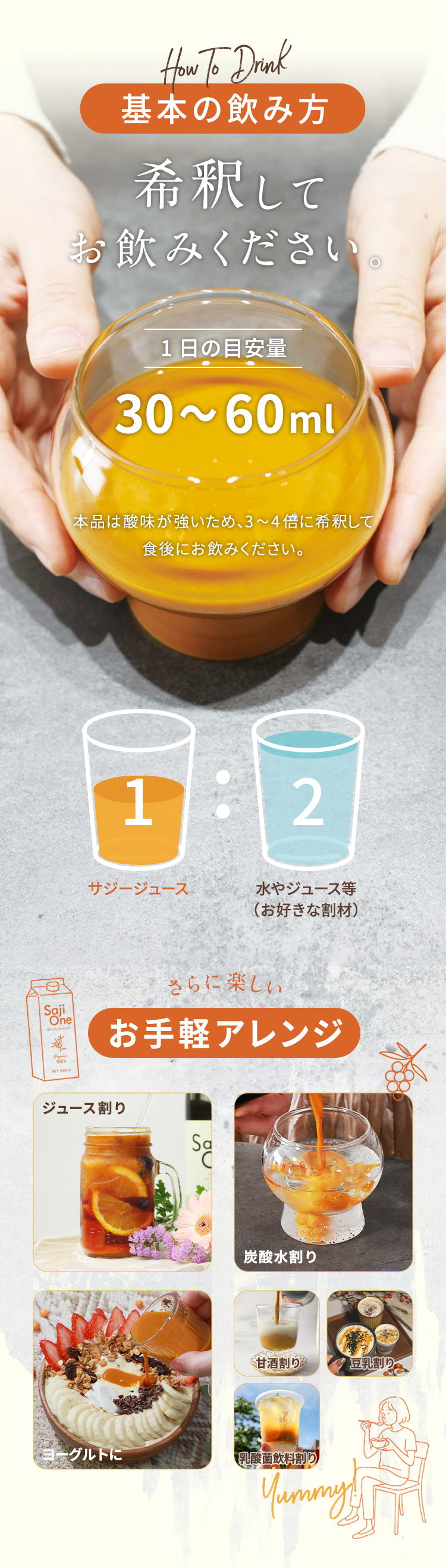 希釈してお飲みください