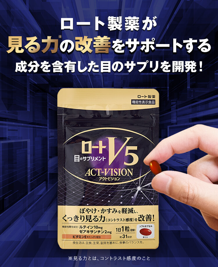そこでロート製薬が見る力を改善するアイサプリを開発！