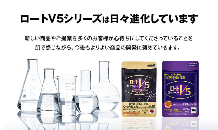 ロートV5シリーズは日々進化しています