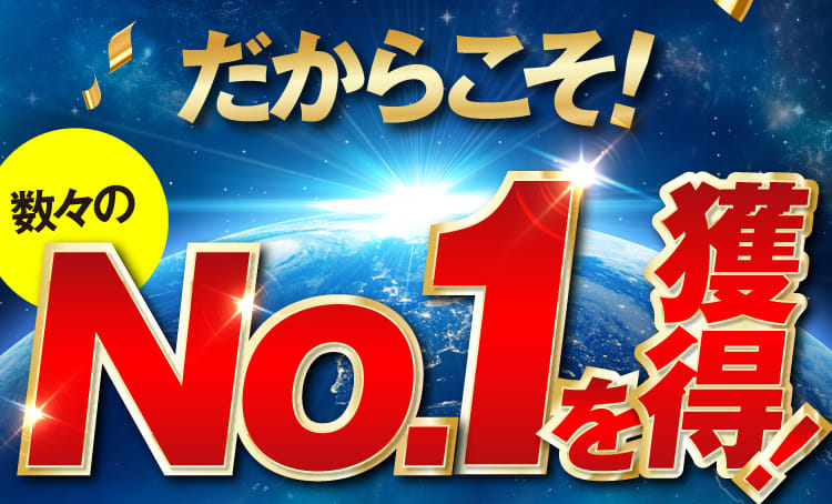 数々のNo.1を獲得！