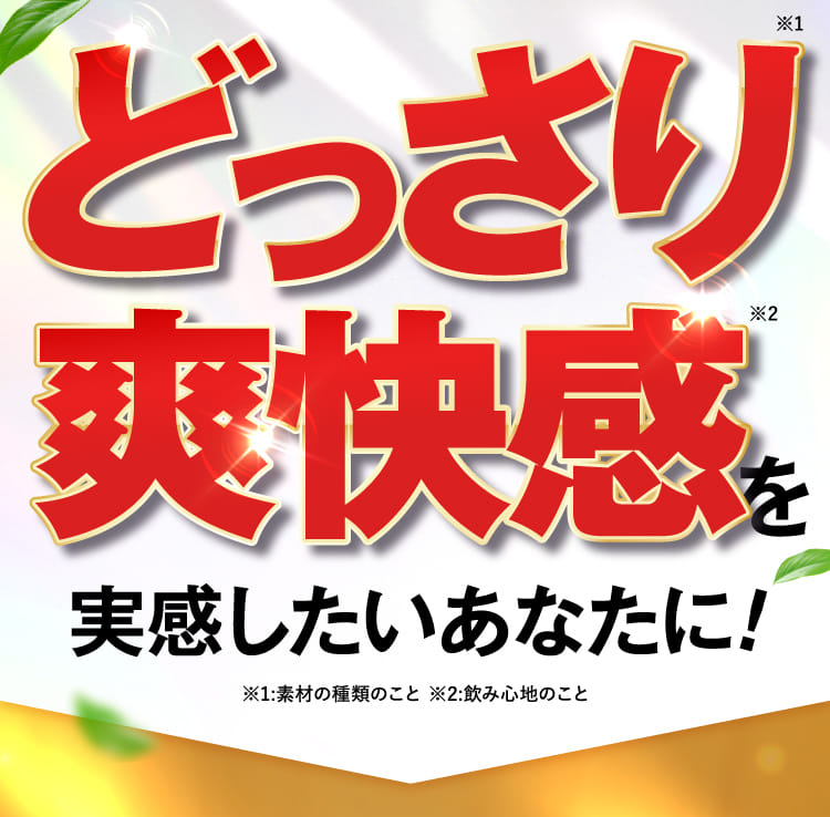 どっさり爽快感を実感したいあなたに！