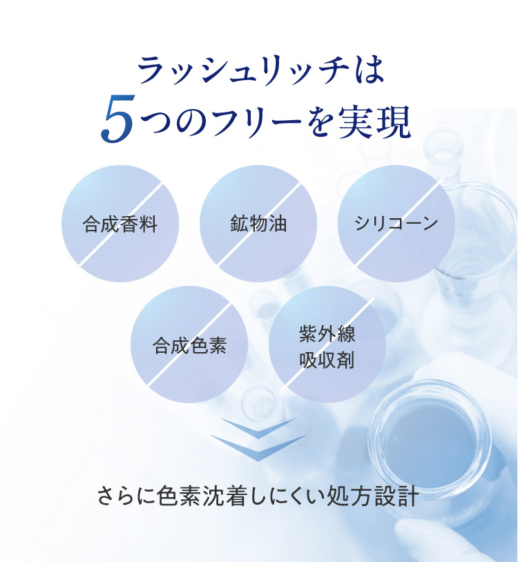 ラッシュリッチは 5つのフリーを実現